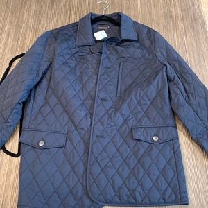 Blue quilted coat